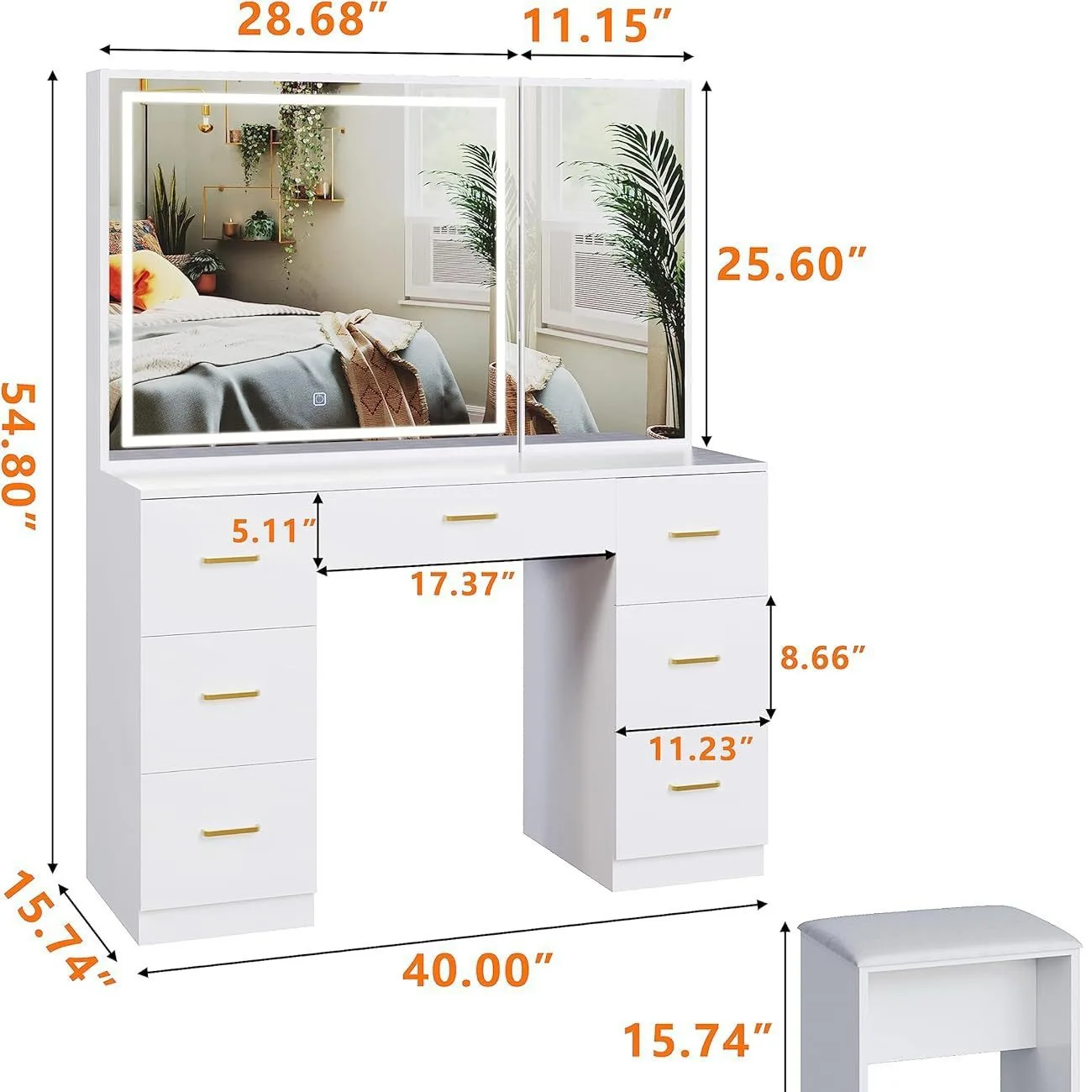 

Dresser modern simple small apartment bedroom slate multi-layer storage dressing table