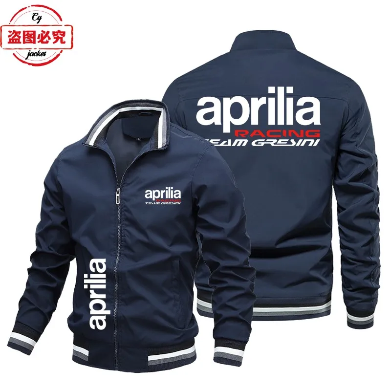 Aprilia motorcycle logo motorcycle cycling jacket loose long sleeve men's top stand-up collar jacket group clothing