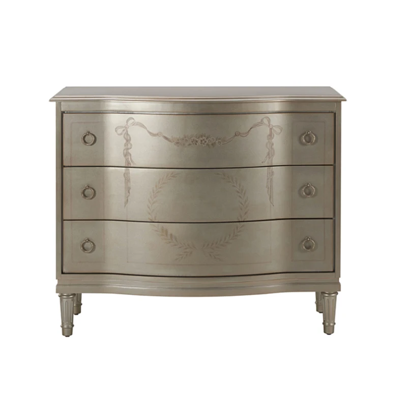 

Vintage custom hand painted solid wood high dresser bedroom art craft locker living room makeup dresser