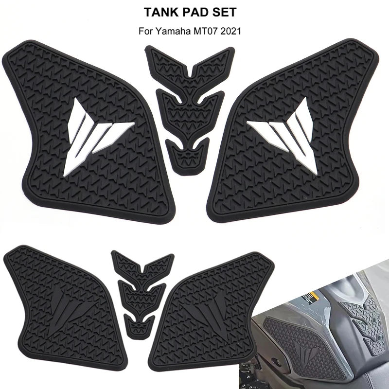 

Fuel Tank pad For Yamaha MT 07 mt07 MT-07 2021-2024 2022 2023 Motorcycle Tank Pads Protector Stickers Knee Grip Traction Pad