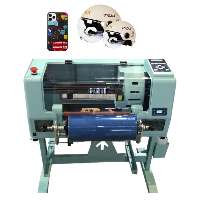 Multicolor cmyk white varnish A3 uv dtf printer for acylic glass material printing machine win7/8/10 system 1440 high resolution