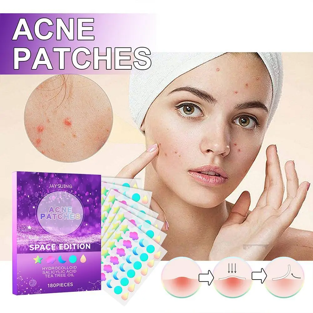 

180 Pieces Star Pimple Patches Salicylic Acid & Tea Tree Oil Acne Cover Patch Cruelty-free Skincare For Healing