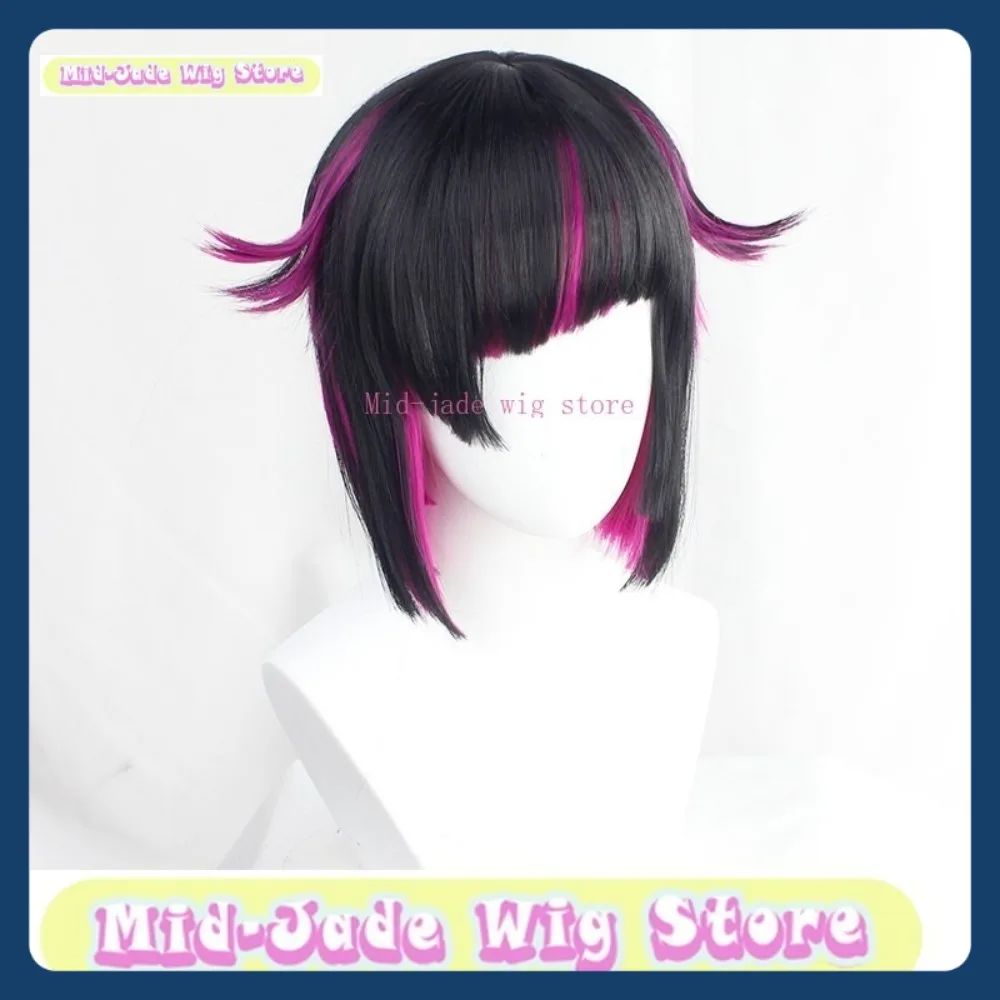 منتصف اليشم شعر مستعار مخزن الملتوية العجائب ليليا فانروج شعر مستعار تأثيري أنيمي لعبة لعب الأدوار الشعر الاصطناعية حفلة الهالوين