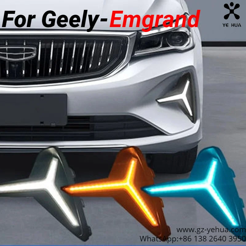 For GEELY EMGRAND 2022 Daytime Running Light Dedicated Front Fog Light Automobiles Parts Accesorios Para Auto Tools