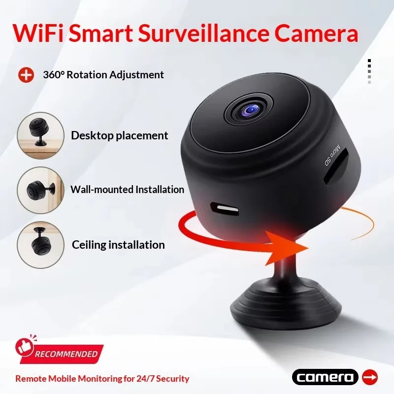 Yianshi A9 Smart WiFi Security Camera 1080P HD Wireless Surveillance Cam Indoor Outdoor Portable Mini Camera with Night view 3