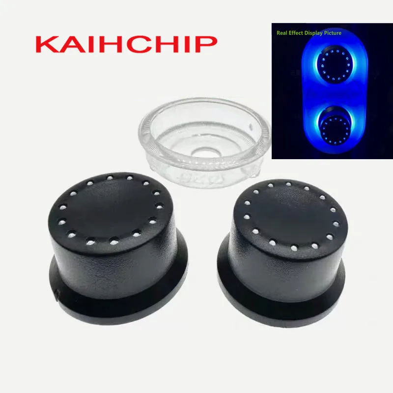 25x15mm Plastic Light Transmitting Potentiometer Knob 6mm D-Shaft & Splined Shaft Translucent Rotary cap For Audio Amp Mixer