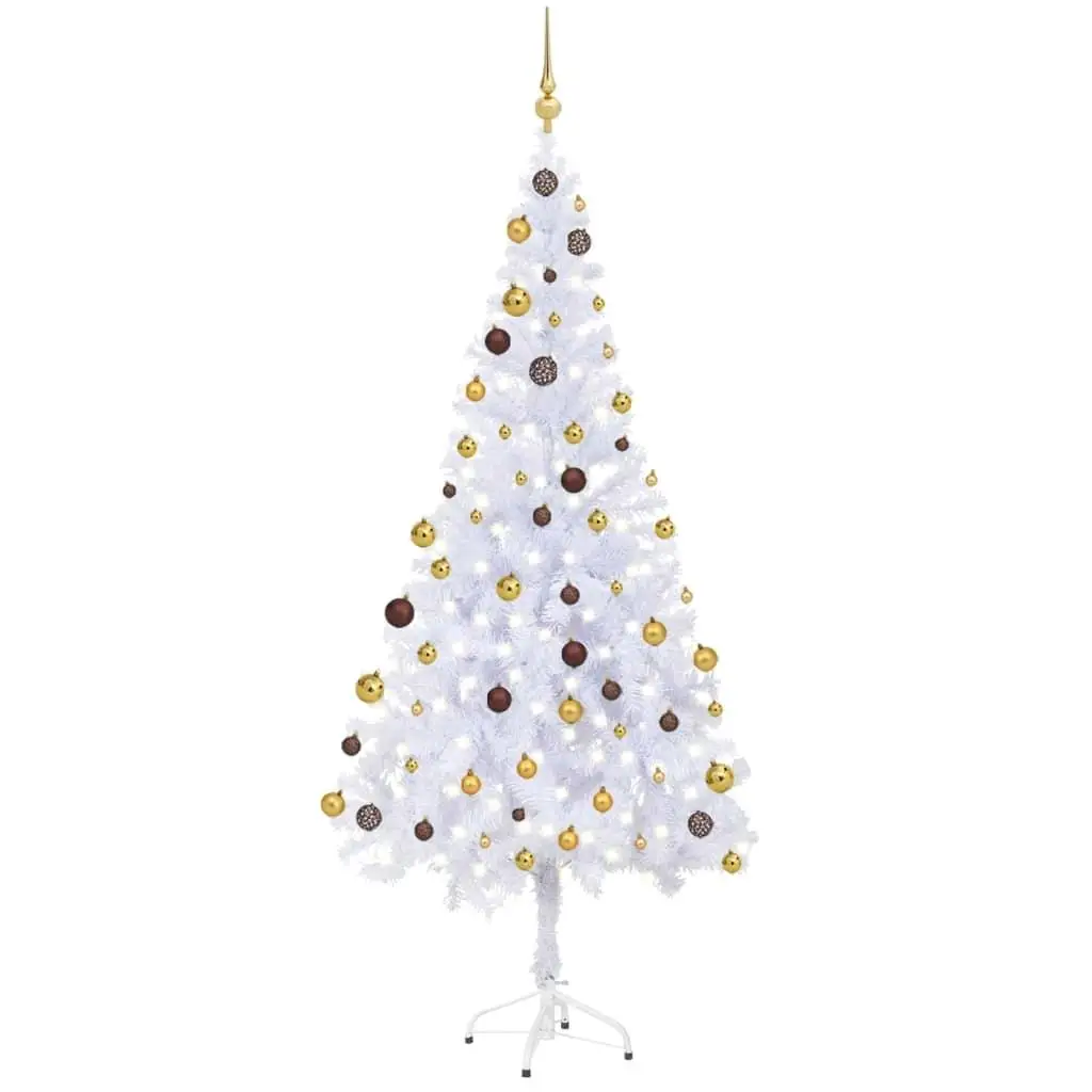 

White PVC Medium Christmas Tree Cone Shape Holiday Decoration Home Ornament