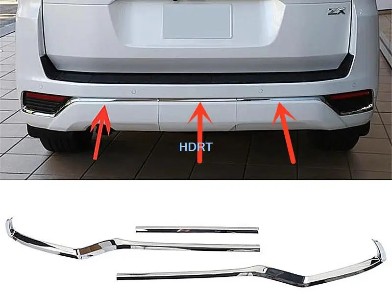 

Exterior Accessories Rear Bumper Moulding Guard Frame Car Style Trim Strip Cover For Toyota Land Cruiser 300 FJ300 LC300 2022 +