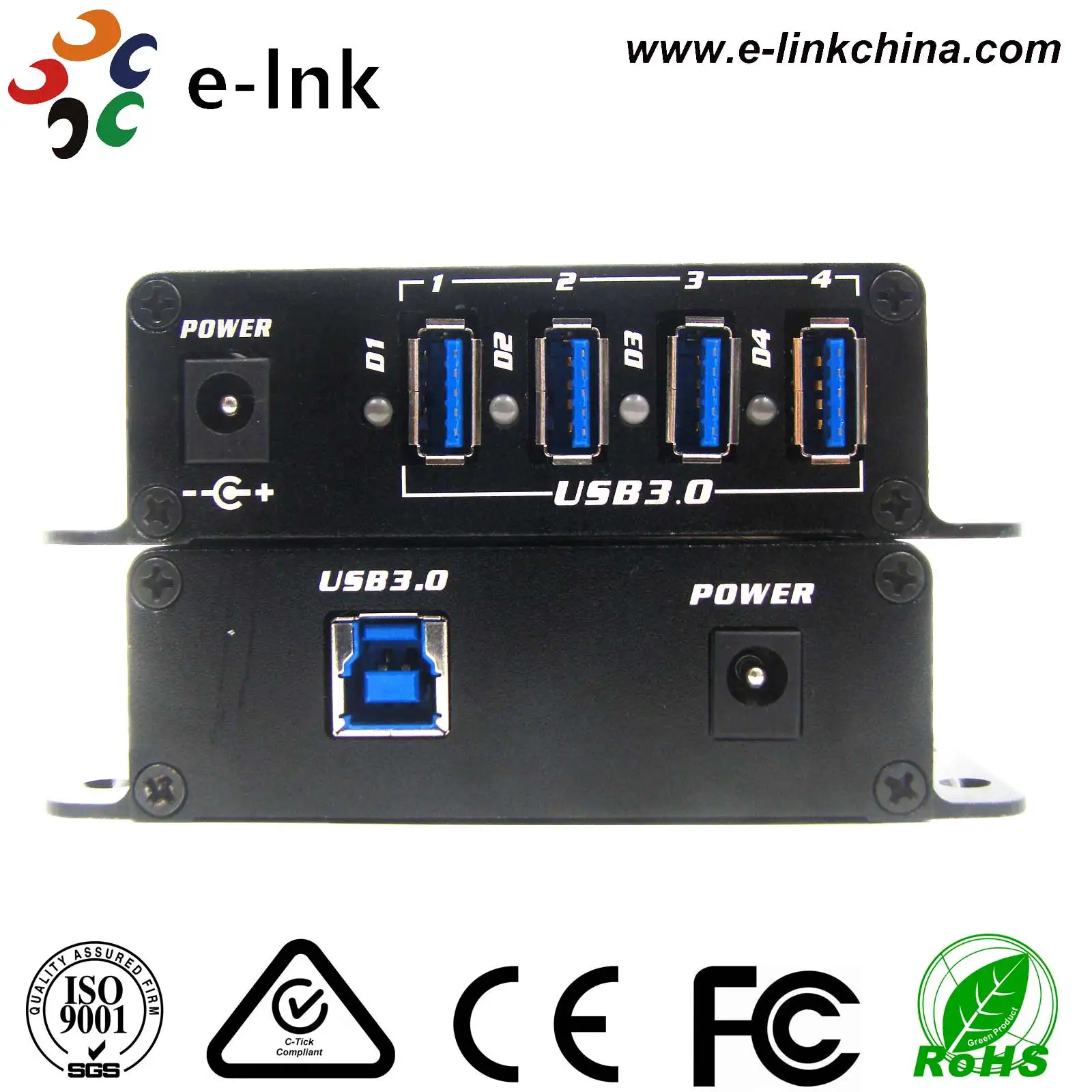 4 Port USB 3.0 Fiber Extender