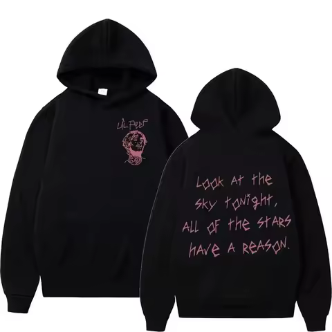 Rap Singer Lil Peep Tour Concert Hooded Sweatshirt Men's Hip-Hop Fashion Pullover Casual Long Sleeved Gothic Streetwear Hooded