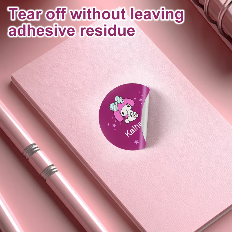 ملصقات مخصصة لطيفة بلدي ميلودي اسم حزمة شخصية لزجاجات المياه كوب الكمبيوتر المحمول الهاتف الغيتار سيارة الدراجة ، هدية للأطفال/المراهقين