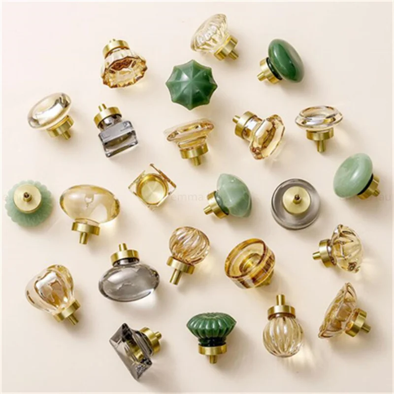 

2 шт. латунные ручки для мебели с кристаллами, роскошные круглые ручки для дверей шкафов, выдвижных ящиков, гардеробов, кухонных тумб, декоративные ручки-кнопки