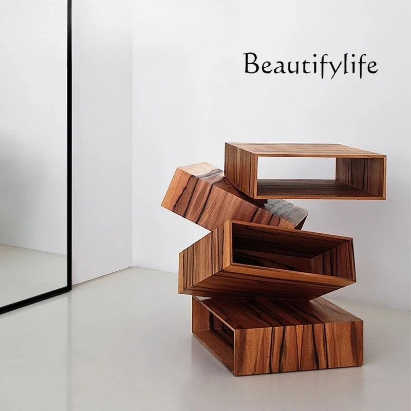 

Italian minimalist designer overlapping living room sofa edge corner few modern special-shaped bedroom bedside table