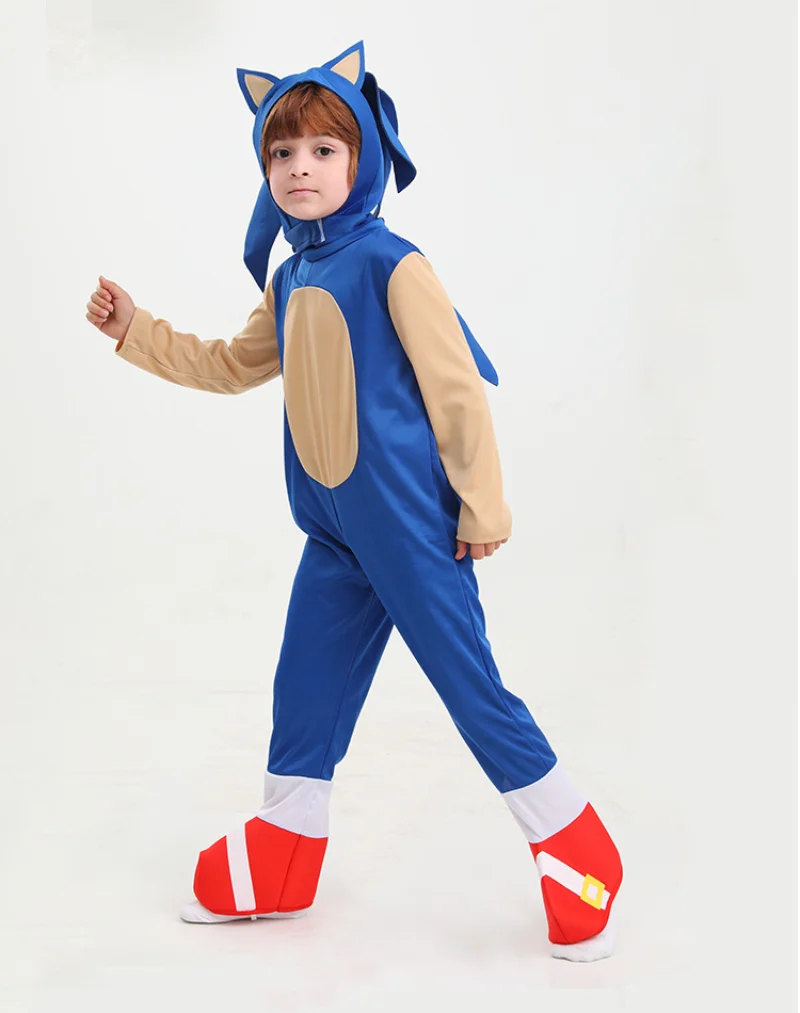 The Hedgehog Children's Game Character Costume Boys Girls Halloween Theme Party Tars Cosplay Dress Up Set