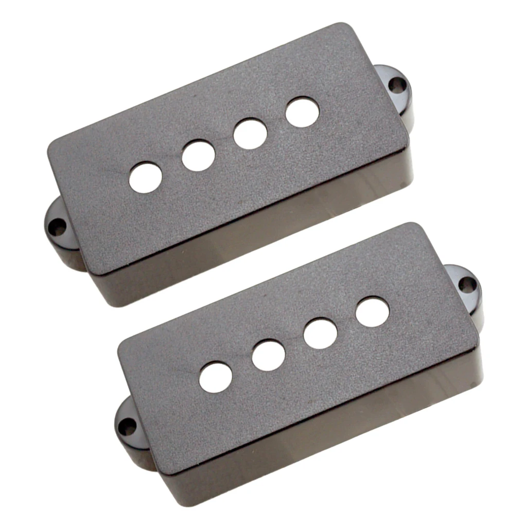 Tooyful 2 Pieces Plastic 4-String Electric Bass Open Pickup Covers Shells for Parts