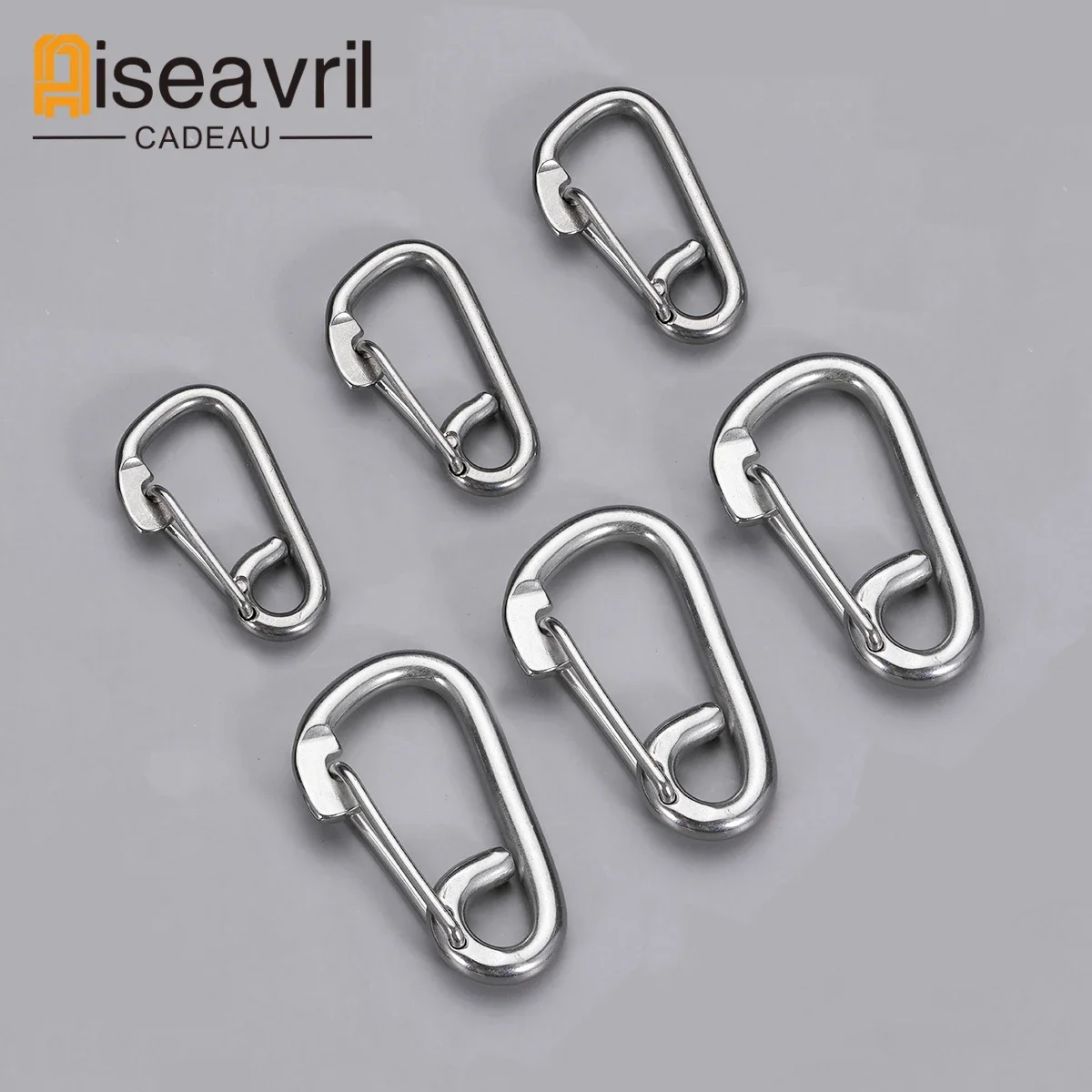 1pcs/3pcs 79mm Carabiner Travel Kit Camping Equipment Stainless Steel Survival Gear Camp Mountaineering Hook Outdoor Carabiner