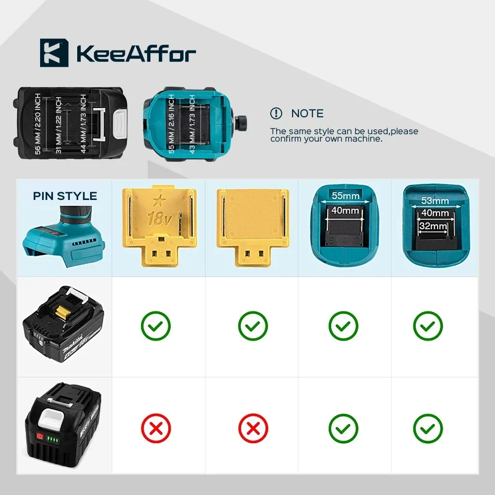 KEEAFFOR 888VF 22500mAh Rechargeable Lithium Ion Battery For Electric Wrench Drill 18V EU US Plug For Makita Power Tools Battery