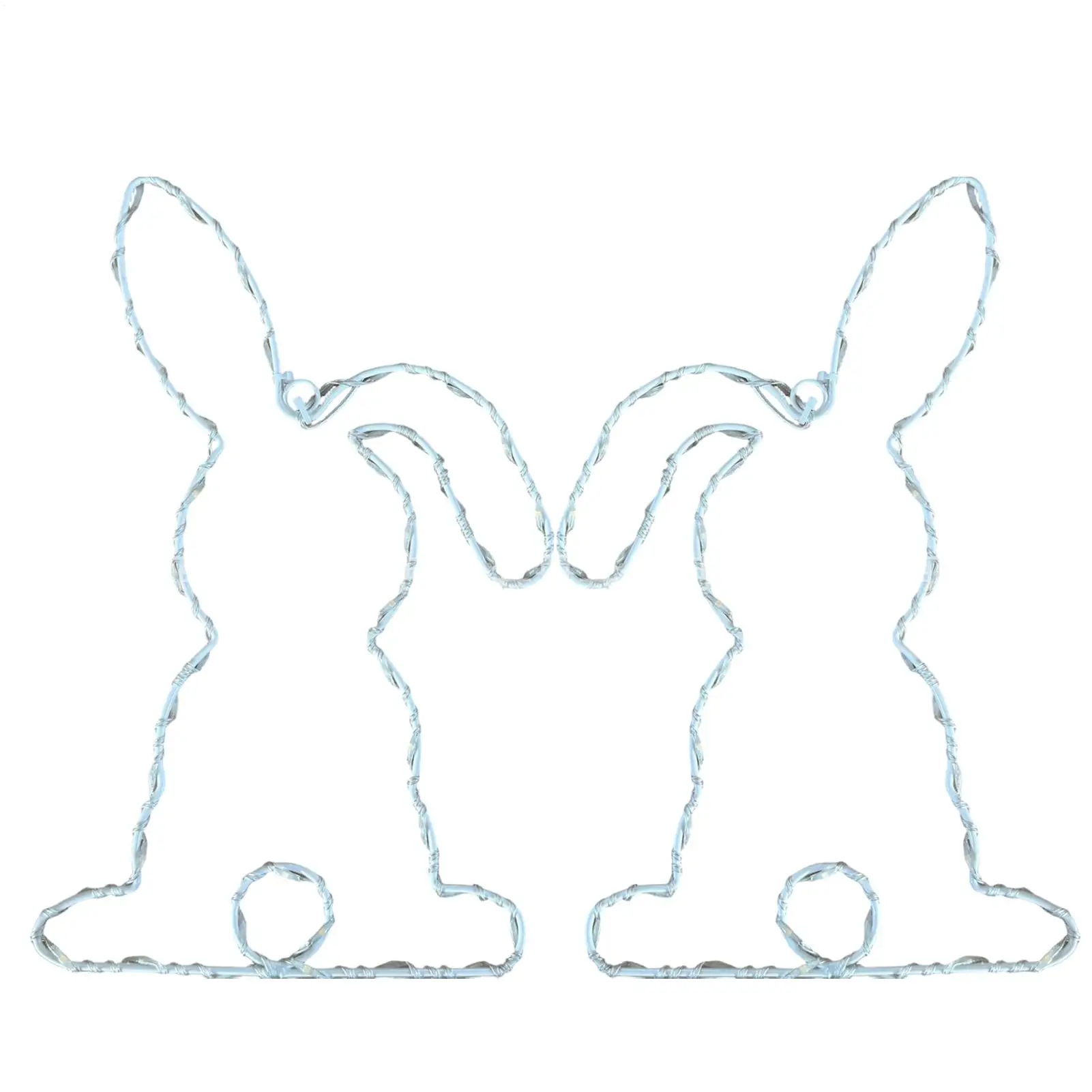 

1 шт. светодиодный пасхальный светильник в виде милого кролика с присоской, светящийся кролик-подвеска на батарейках для декора спальни и интерьера