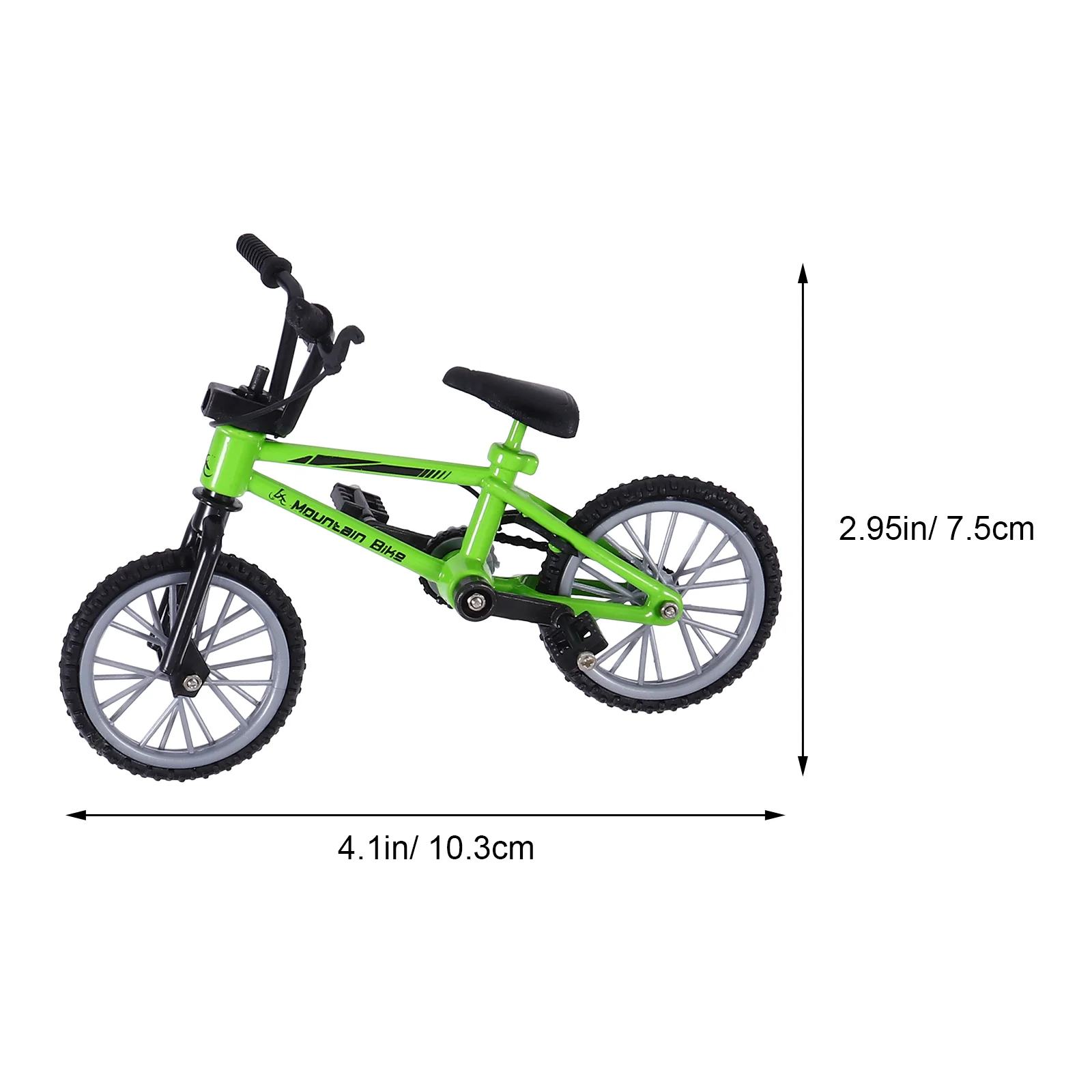 Mini Bike Finger Bikes Miniature Toy Simulation Bicycle Desktop Green MTB Model