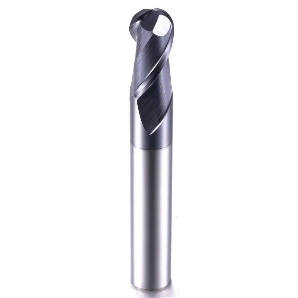 

1PCS 2 Flute Lengthen Ball Nose End Mill 100L Cutting HRC50 4mm 5mm Milling Machining Tungsten Steel Sprial Milling Cutter