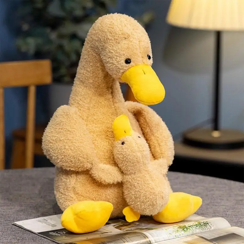 Animal de pelúcia pato dos desenhos animados plushies mãe e criança pato macio crianças dormindo conforto boneca para meninos meninas crianças