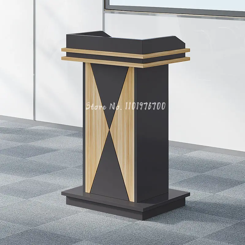 The modern speech podium swears to broadcast and host the simple consultation guest welcome front desk emcee podium podium table