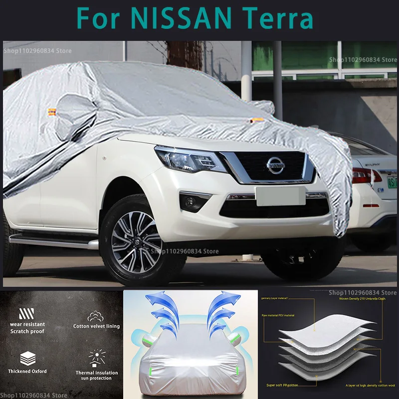 For Nissan Terra Full Car Covers Outdoor Sun uv protection Dust Snow Protective Anti Hail And Storm Auto Protective cover