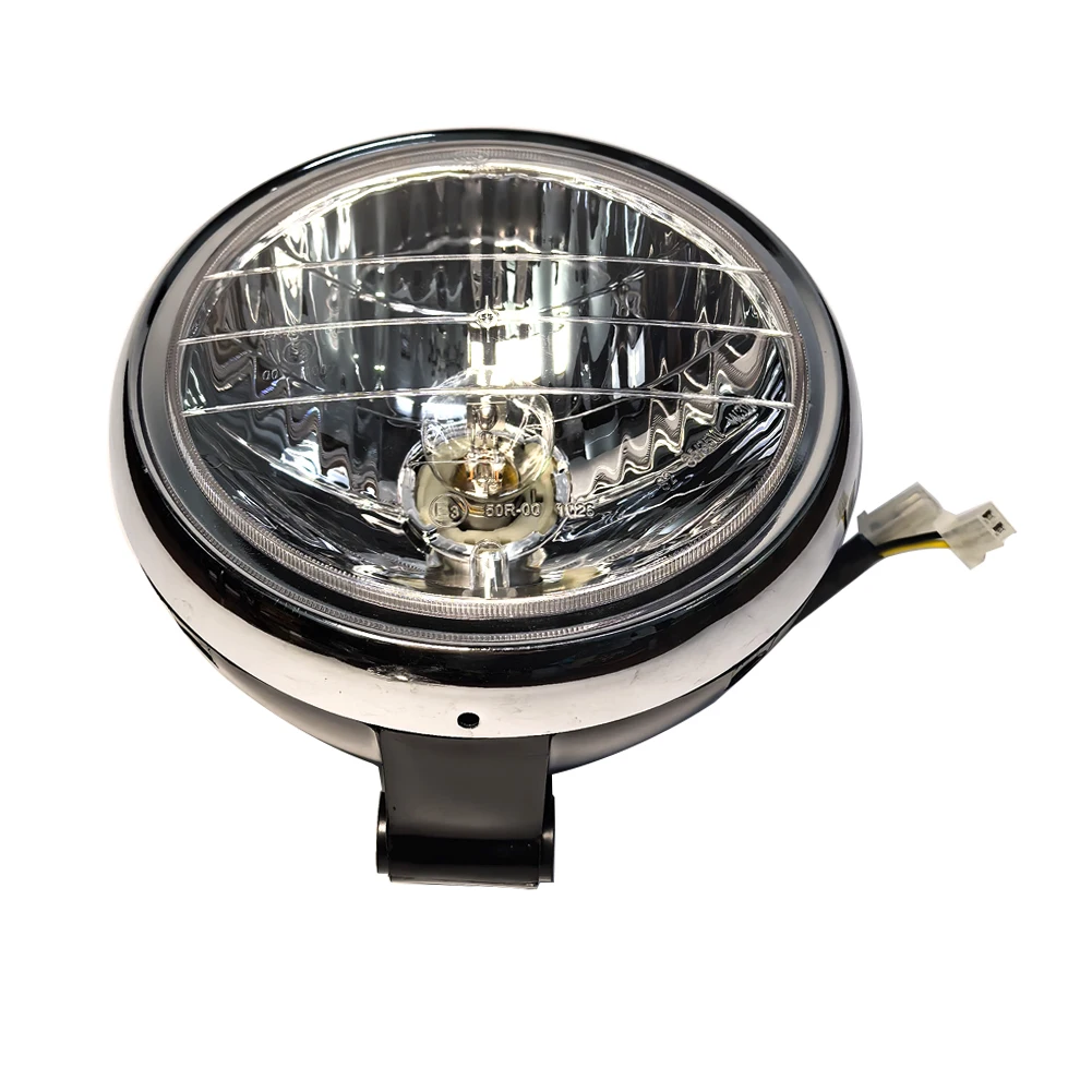 ل Keeway Superlight 125 / 150 / 200 QJ200-2G دراجة نارية مستديرة كروم الجبهة العلوي رئيس مجموعة مصابيح