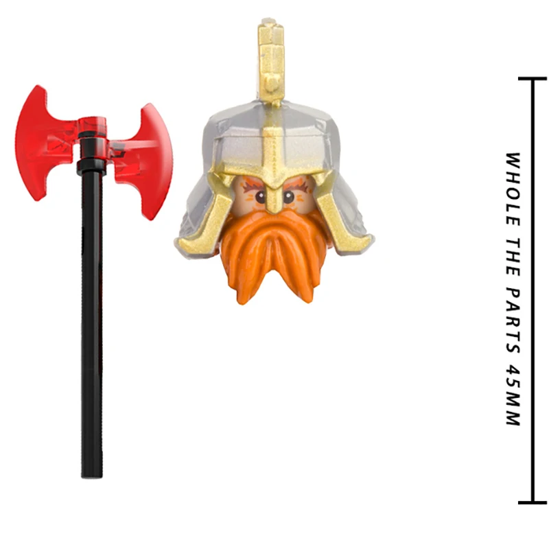 PG558 Mountain King Mini Action Figure Building Blocks  Dwarf Army Corps Mounted Collectible Brick Toy for Figurine Enthusiasts
