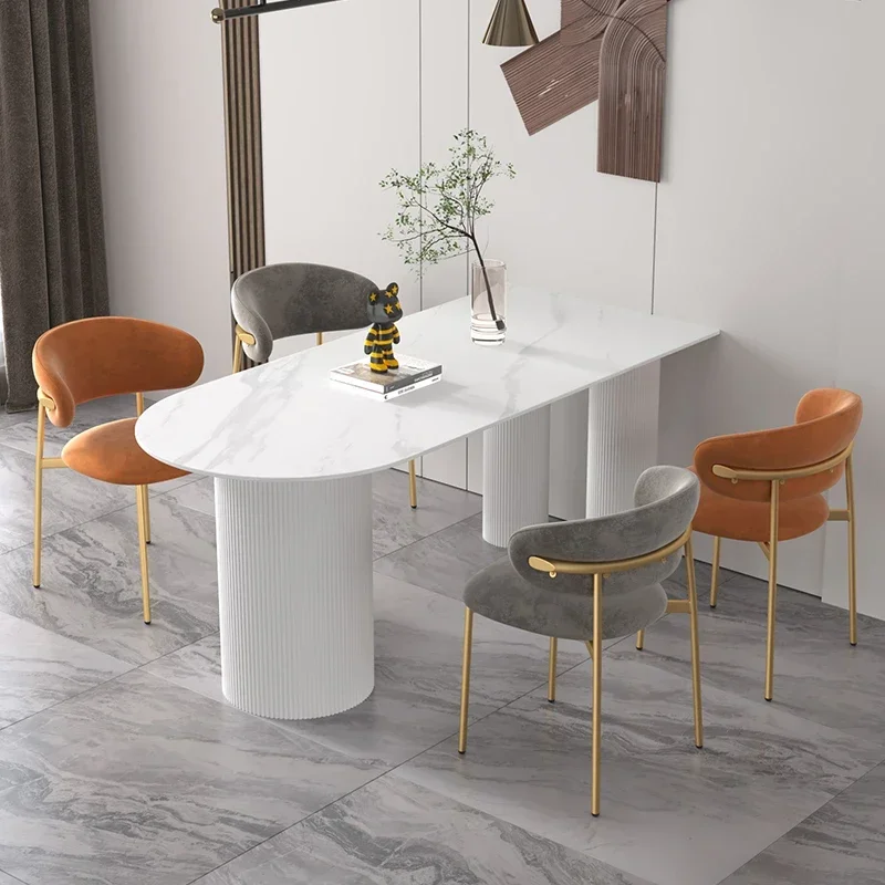 

Marble Set Dining Tables Coffee End Modern Wooden Dining Tables Floor Luxury Living Room Mesas De Jantar Home Furniture WSW35XP