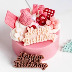 Happy Birthday Silicone Mold for Candle Making Chocolate Diy