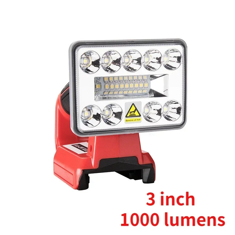 【Fast Delivery】3 Inches For Milwaukee 18V Li-ion Battery LED Work Light Portable Flashlight Emergency Flood Lamp Handheld Campin