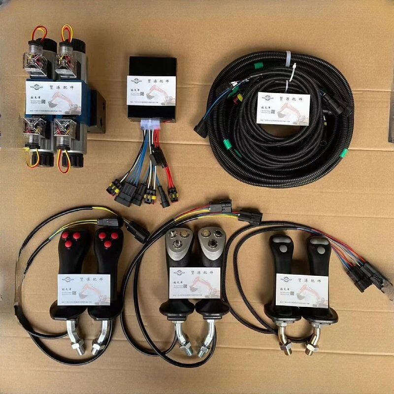 Hydraulic to electric control system, excavator to grab, steel machine, multifunctional handle controller circuit