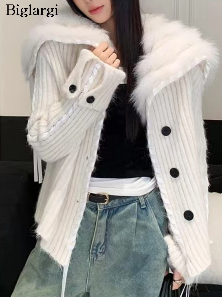 

Вязаный осенне-зимний кардиган, женский пушистый лоскутный модный корейский стиль, женские кардиганы, свободные женские свитера, пальто