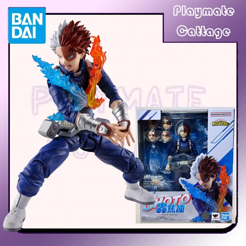 

В наличии BANDAI Original SHF My Hero Academia Todoroki Shoto аниме фигурка подвижная модель игрушки Коллекционные украшения подарок для детей