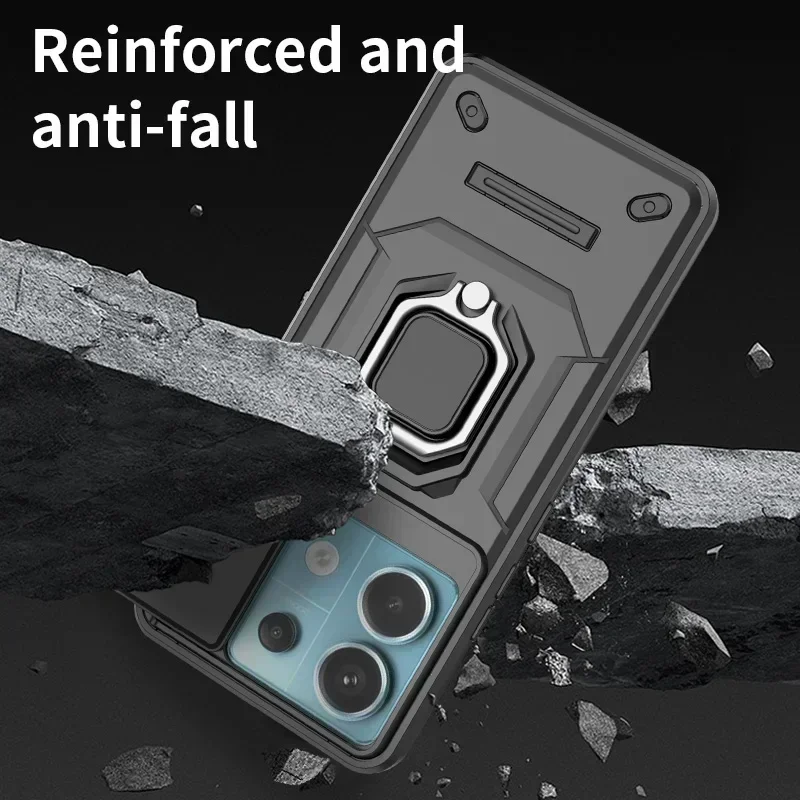 2025 جديد Cxd لشاومي ريدمي نوت 15 14 14S 13 13R 12 12S توربو برو زائد الشريحة دفع نافذة الكمبيوتر حلقة معدنية حامل غطاء شل