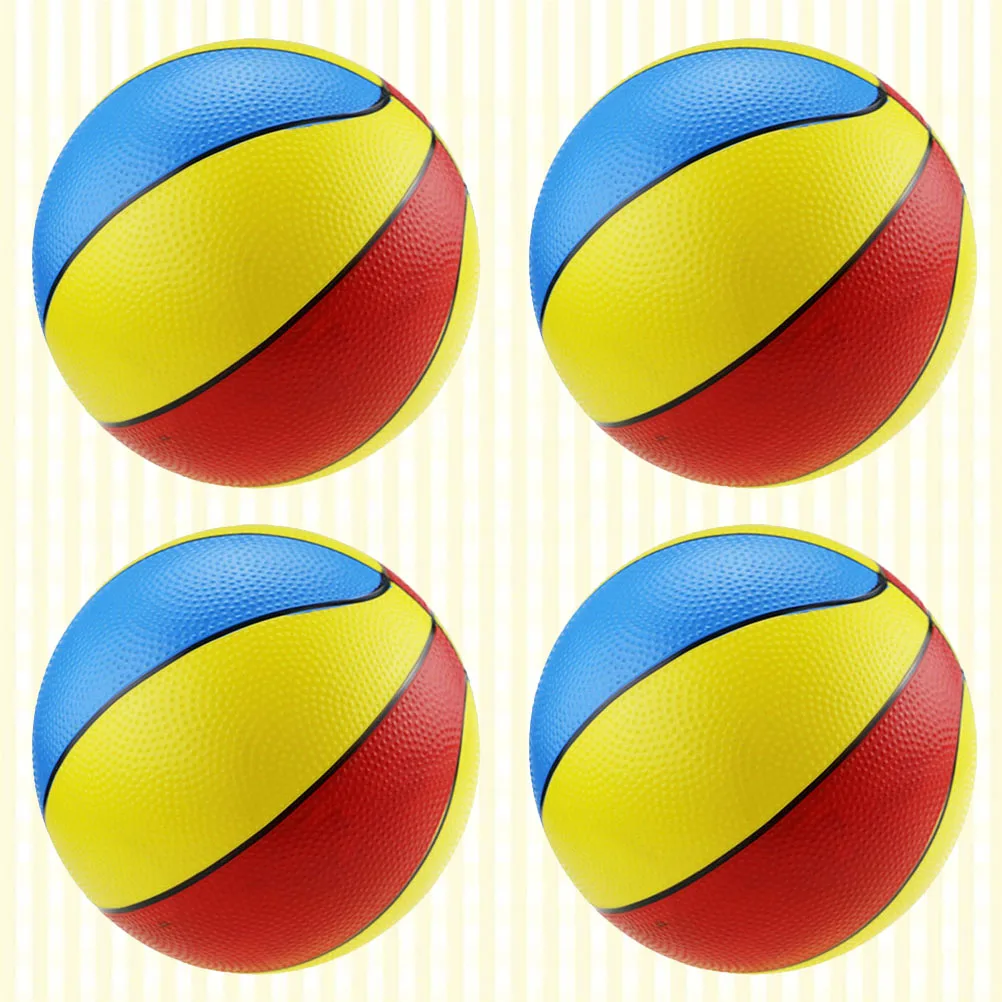 4pcs 8.5 인치 작은 풍선 공 해변 장난감 어린이 3 색 PVC 농구 장난감 실내 야외 놀이