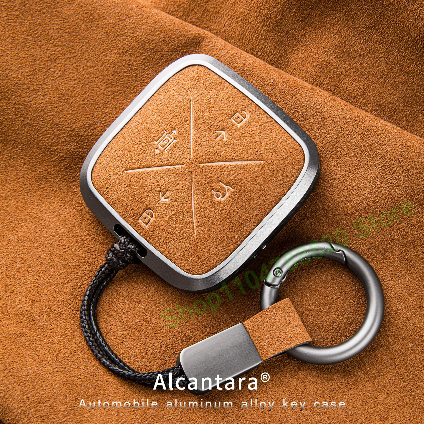 for Zeekr 001 2024 007 7X 009 Alcantara Car Key Case High-Grade Suede Car Full Shell Buckle Keychain