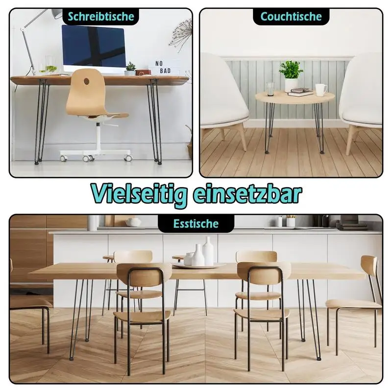Patas de mesa de Metal, 2 patas de mesa de hierro, soporte de Base resistente, repuesto para banco, tocador, sofá, gabinete, estilo moderno
