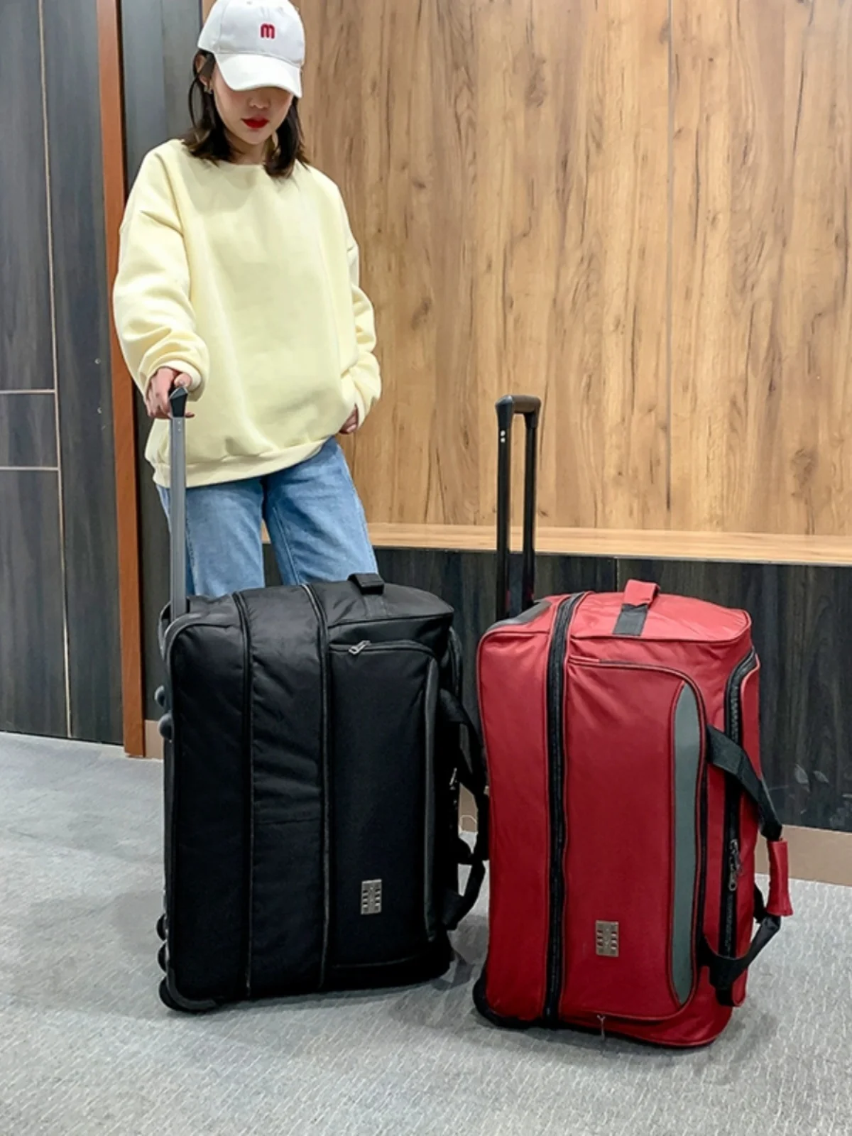 패셔너블한 스태킹 여행 가방 옥스포드 천 소재 지퍼 클로저 짧은 여행 방수 유니섹스 캐리온 수트케이스 가방