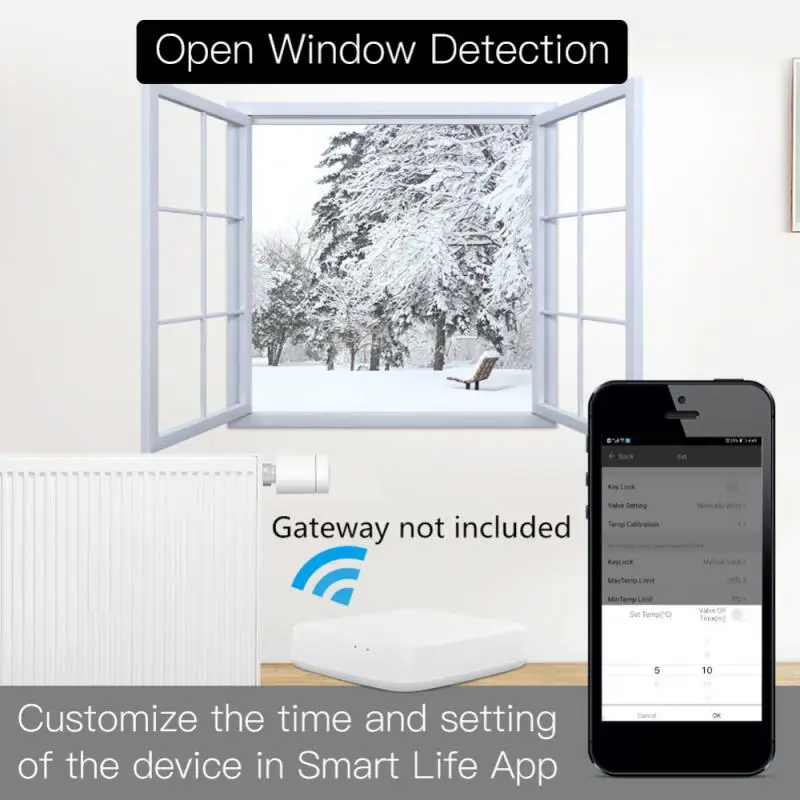 ZigBee Tuya katup Radiator termostat cerdas, pengendali pemanas lantai TRV dapat diprogram mendukung Alexa Kiwi Alice aplikasi kehidupan cerdas