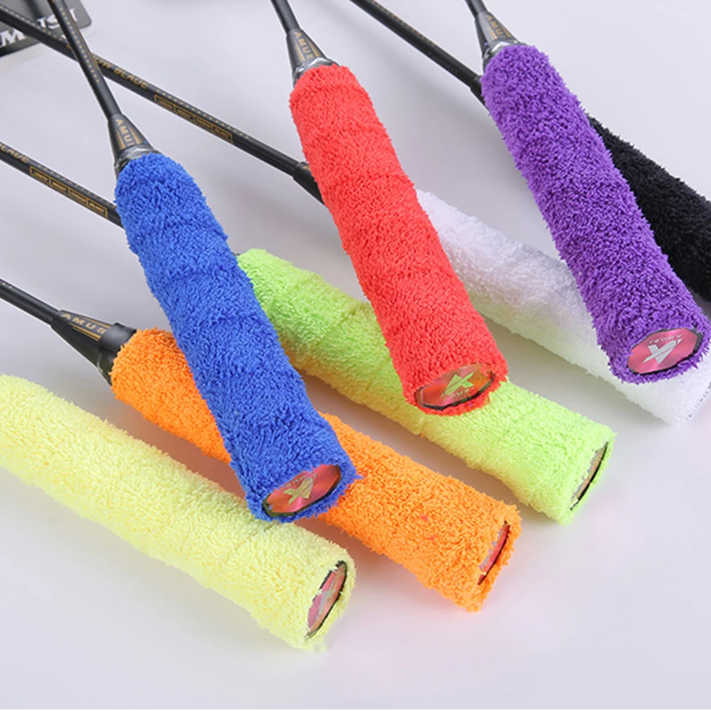 Badminton Racket Towel Grips Thickened Anti-slip Sweat-absorbing Tape For Tennis Racket Fishing Rod