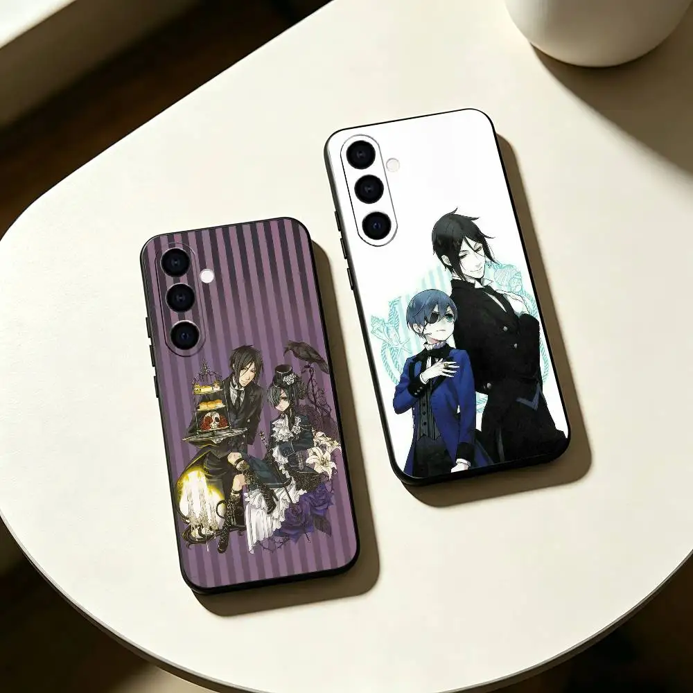 Artistic B-Black Butler Ciel P-Phantomhive Phone Case For Samsung Galaxy A73,A72,A71,A70,A53,A52,A51,Others Soft Black Cover