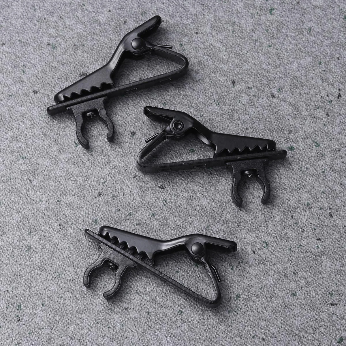 

10pcs Lapel For Lavalier Mic Durable Iron Clip, Compact Lapel Tie Clip Portable Design, Black, Microphone Clip K