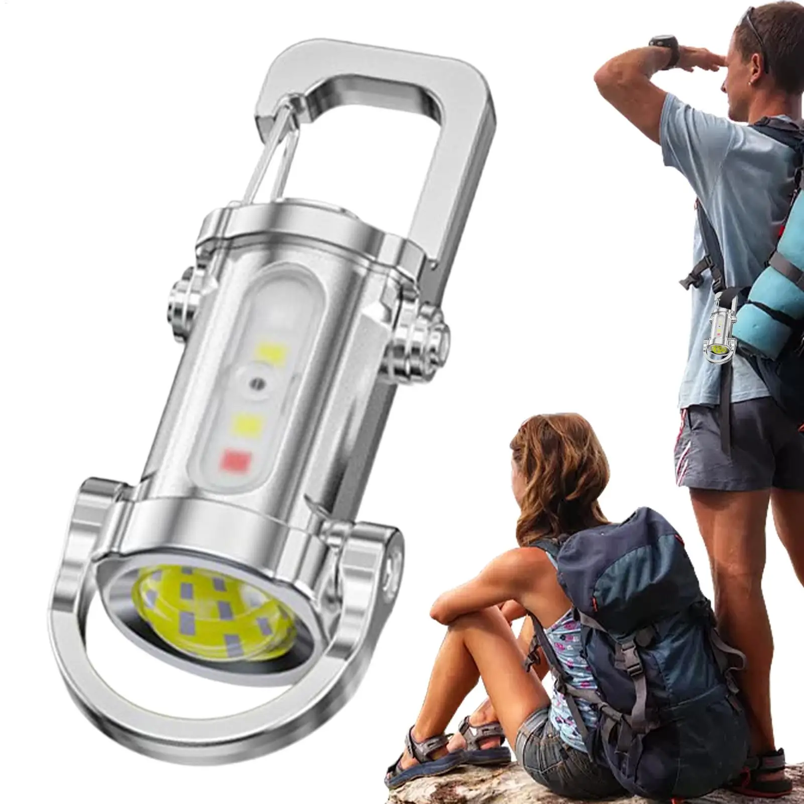 Small Keychain Flashlight Small Keychain Flashlight USB Charging All-Weather Bright Survival Equipment Waterproof for Friends