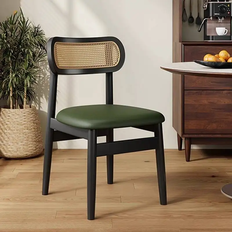 

/Dark Brown Antique Dining Chairs Luxury Elegant Wood Living Room Dining Chairs Accent Kitchen Wood Sillas Comedor Furniture