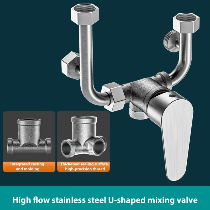 صمامات خلط كهربائية من النوع للاستحمام من الفولاذ المقاوم للصدأ صمامات خلط منافذ المياه الباردة والساخنة دروبشيبينغ