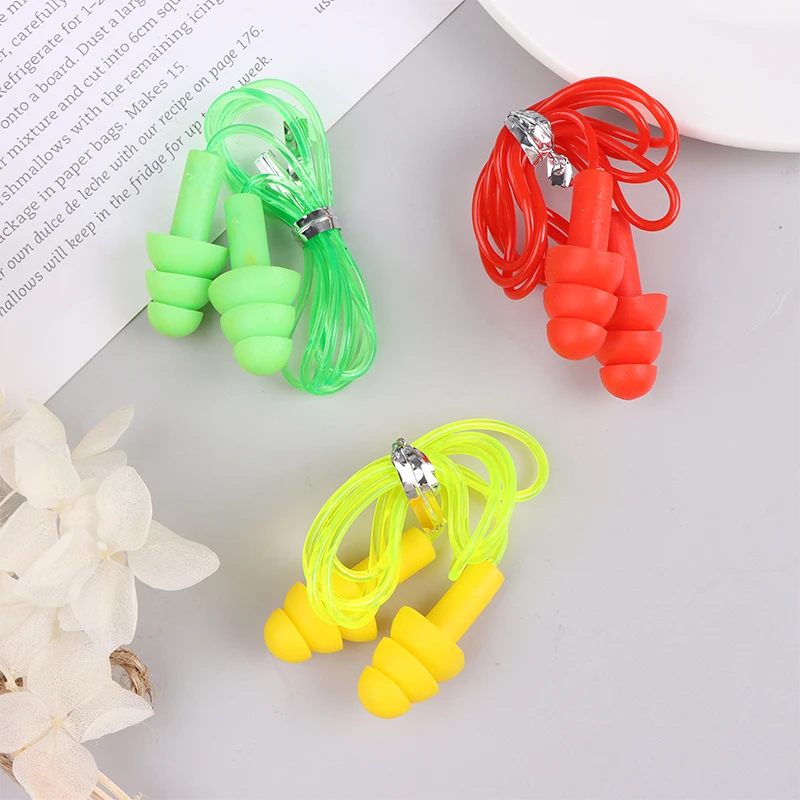 1 Pair/5Pairs  Anti-Noise Earplugs Case Protective Waterproof Protection Ear Plug Silicone Swim Dive Ear Plug Security Protect