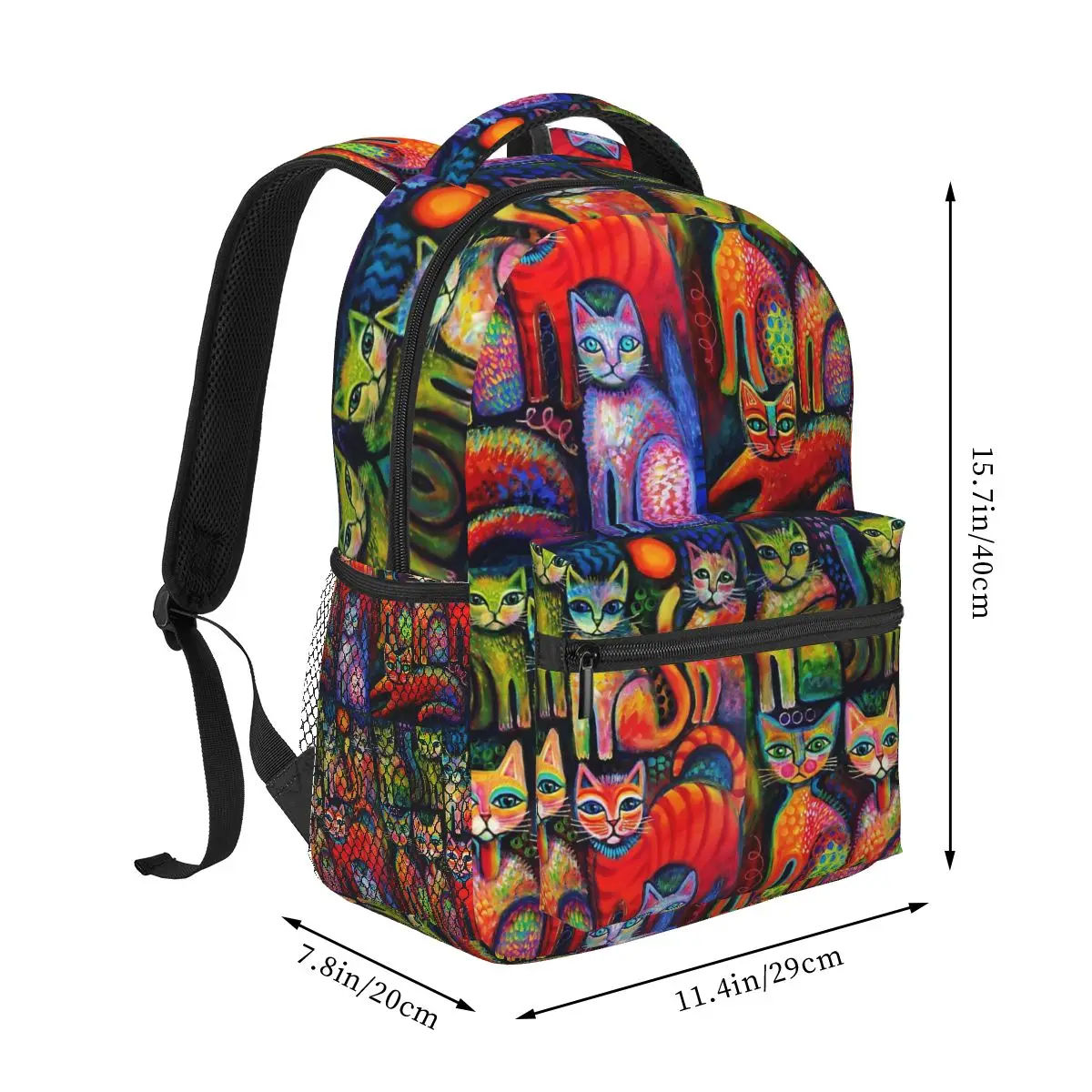 Cute Kittens Backpack Student Boys Girls BookBag Kids School Bag Laptop Shoulder Bags for Men Women