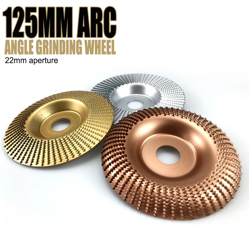 22mm Aperture 125mm Arc Angle Grinding Wheel Woods Shaping Grinding Discs Woodworking Sanding Wheel Rotary Abrasives